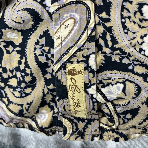 Larry Mahan Shirt Mens M Paisley Blue Pearl Snap Cowboy Collection - Picture 7 of 12